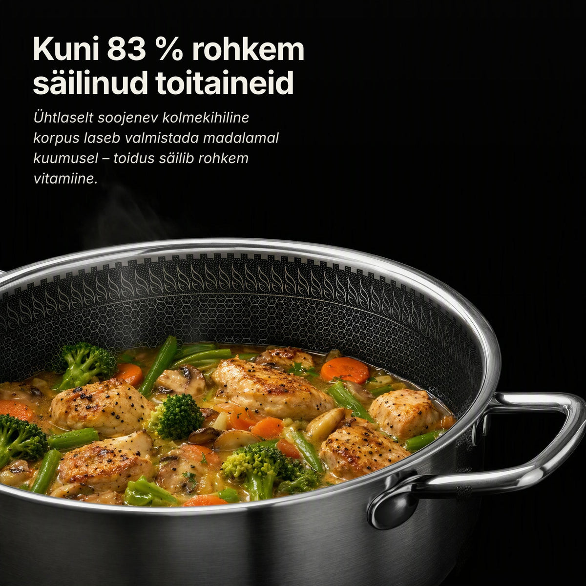 Kuni 83 % rohkem säilinud toitaineid Kuro™ potis